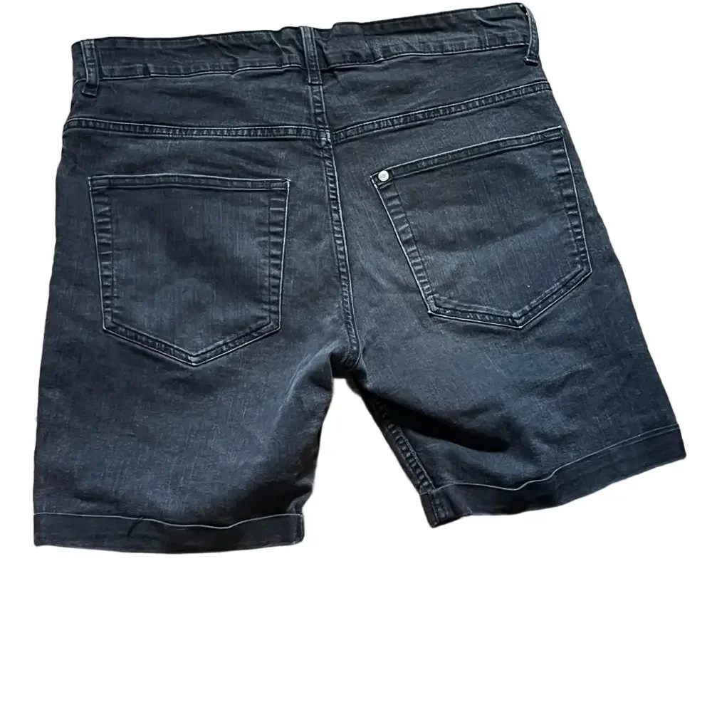 Men's Black Skinny Fit Denim Shorts